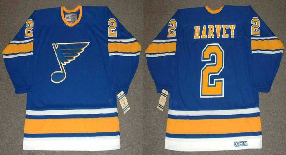 2019 Men St.Louis Blues #2 Harvey blue CCM NHL jerseys